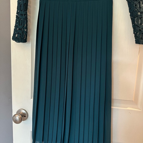 Ivy City Co Teal Lace Long Sleeve Dress - Picture 2 of 8